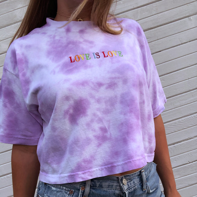 Love Is Love Tie-Dye Cropped Tee