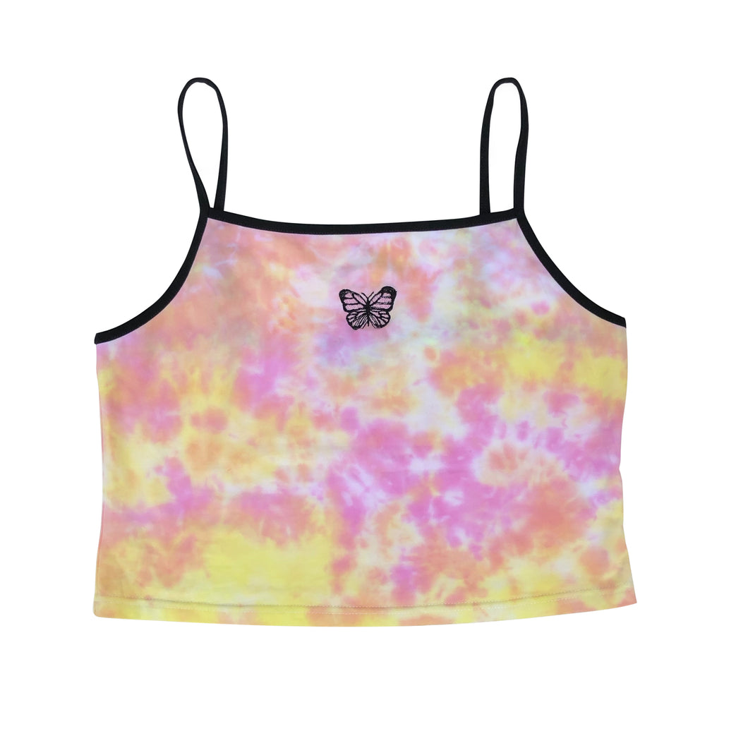 Butterfly Tie-Dye Cropped Tank