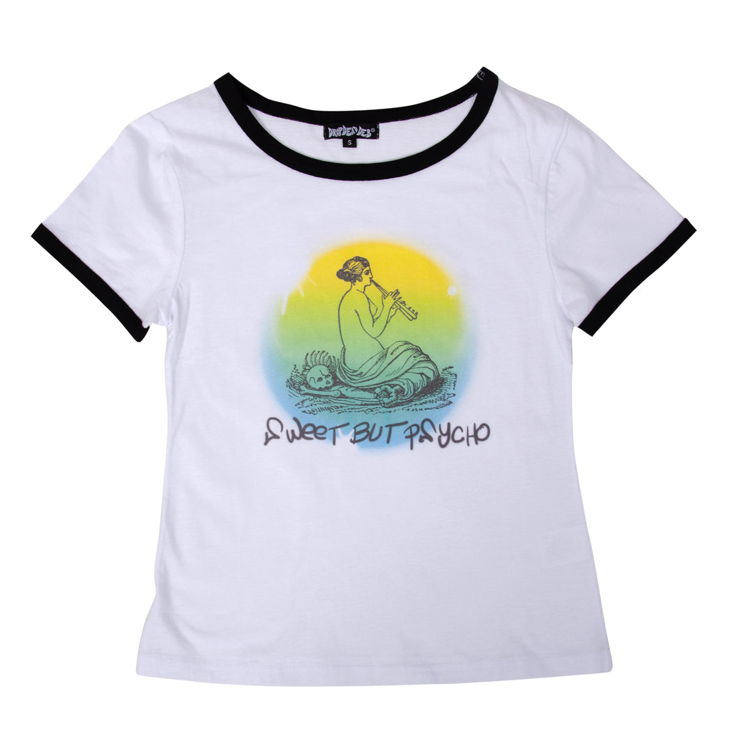 Sweet But Psycho Ringer Tee